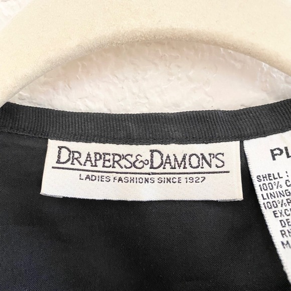 DRAPERS & DAMONS Black Embroidered Butterfly Jacket Petite Large Lined‎ - Picture 3 of 11